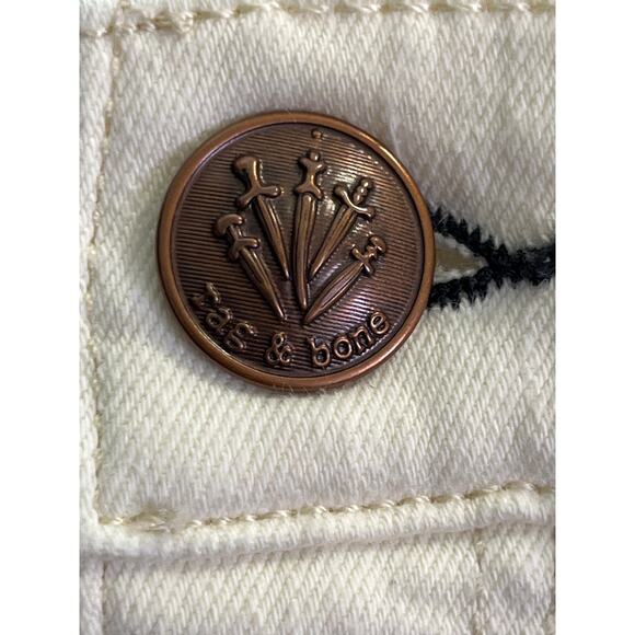 Rag & Bone Peyton Mid Rise Bootcut Jeans Ecru White Denim Sz 29 - Picture 8 of 10